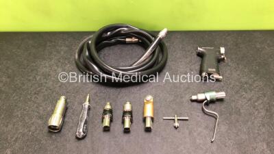 Job Lot Including 1 x DeSoutter MultiDrive MPZ-400 Handpiece with Hose, 4 x Attachments, Chuck Key, Hose Washing Cap and Blade Wrench