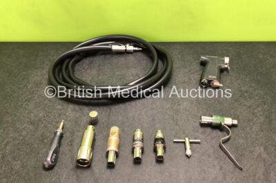 Job Lot Including 1 x DeSoutter MultiDrive MPZ-400 Handpiece with Hose, 4 x Attachments, Chuck Key, Hose Washing Cap Including Cap and Blade Wrench