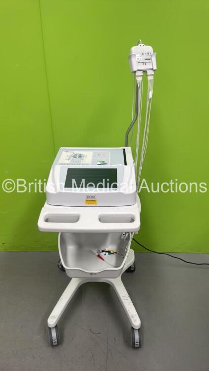 Mortara ELI 280 ECG Machine on Stand with 10 Lead ECG Leads (Powers Up)