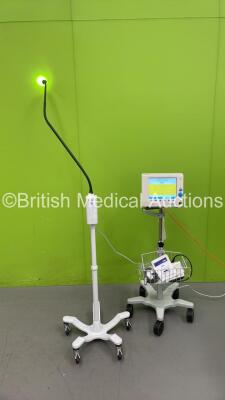 1 x Welch Allyn GS Exam Light IV on Stand and 1 x Deltex QODM + Monitor on Stand with Probe (Both Power Up)