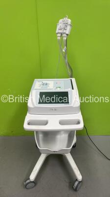 Mortara ELI 280 ECG Machine on Stand with 10 Lead ECG Leads (Powers Up)