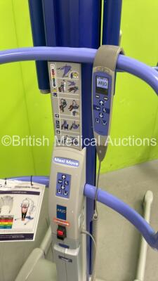 2 x Arjohuntleigh Maxi Move Patient Hoists with Batteries and Controllers (Both Power Up) and 1 x Arjo Sara Plus Hoist with Controller (No Battery) - 2