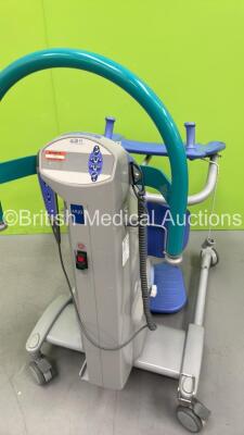 2 x Arjohuntleigh Maxi Move Patient Hoists with Batteries and Controllers (Both Power Up) and 1 x Arjo Sara Plus Hoist with Controller (No Battery) - 6