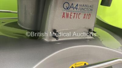 Anetic Aid QA4 Manual Function Patient Trolley with Cushions (Hydraulics Tested Working - Missing Headrest) *S/N NA* - 5