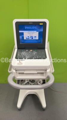 Philips PageWriter TC50 ECG Machine on Stand with 10 Lead ECG Leads (Powers Up) *S/N CN31731809*