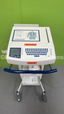 Mortara ELI 250 ECG Machine with 10 Lead ECG Leads (Powers Up)