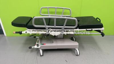 Huntleigh Hydraulic Patient Trolley with Cushions (Hydraulics Tested Working) *S/N 171318*