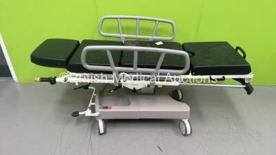 Huntleigh Hydraulic Patient Trolley with Cushions (Hydraulics Tested Working) *S/N 171318* - 2