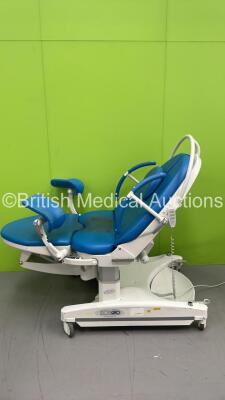 BorCad PPA-AB36 Birthing Bed with Controller, Stirrups and Cushions (Powers Up) *S/N 2750*