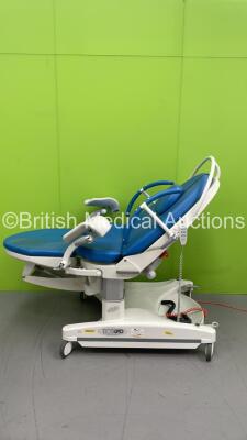 BorCad PPA-AB36 Birthing Bed with Controller, Stirrups and Cushions (Powers Up) *S/N 2496*