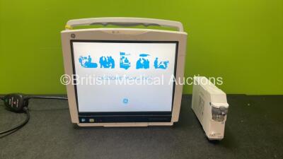 GE B450 Carescape B450 Patient Monitor with 1 x GE Type E-sC-00 Module (Powers Up with Cracked Casing-See Photos) *SN SGV14448130HA, SJA14073605HA*