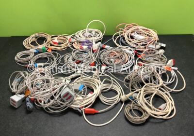 Job Lot of Various Patient Monitoring Cables (Mostly for GE Monitors)