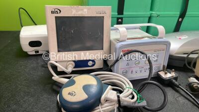 Mixed Lot Including 1 x Vista Bis Monitoring System (Damaged-See Photo) 1 x Salter Aire Elite Compressor, 1 x KanMed 50W Baby Warmer, 1 x Rexel LP35 Unit, 1 x Welch Allyn 767 Transformer (Missing Attachments-See Photo) 3 x Medela Breast Pumps - 2