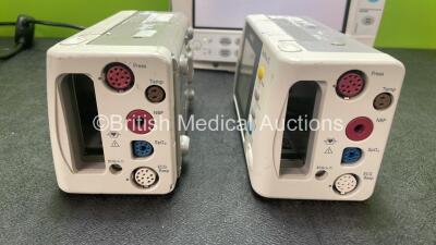 Job Lot Including 1 x GE Datex Ohmeda Patient Monitor (Powers Up with Blank Screen, Missing Dial and Damage-See Photo) 2 x Philips IntelliVue X2 Hand Held Patient Monitors Including ECG, SpO2, NBP, Press and Temp Options (Both Untyested with Damage-See Ph - 7