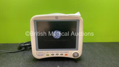 GE Dash 4000 Patient Monitor Including ECG, NBP, SpO2, BP1/3, BP2/3, CO2 and Temp/CO Options with 2 x Batteries (Powers Up with Maintenance Message-See Photo)