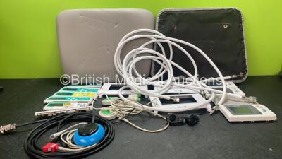 Mixed Lot Including 3 x Hoses, 1 x Covidien Foot Pedal, 2 x Sonic Aid US Transducer / Probes *Both Damaged-See Photos* Various Spare Covers Including B Braun Pump Covers, Philips X2 and Welch Allyn Patient Monitor Front Cases