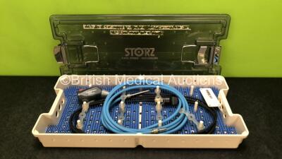 Smith & Nephew Ref 72203360 HD1200 Autoclavable Camera with Fibre Optic Light Source Cable in Karl Storz Tray