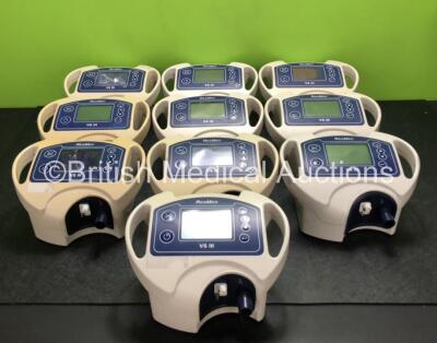 10 x ResMed VS III Ventilators (All Untested Due to Missing Power Supplies, 4 x Damaged Screens - See Photos) *in cage*