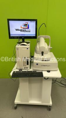 Zeiss Stratus OCT Direct Cross-Sectional Imaging System Version 5.0.1 (0376) with PC, Software and Monitor (Powers Up) *S/N 3001-0255* **Mfd 2008**