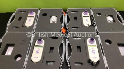 6 x Carefusion Baby Spirometers in Cases (1 x Missing Battery Cover) *SN 113-30881 / 113-30911 / 113-30957 / 113-30878 / 113-30880 / 113-30958* - 3