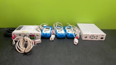 Mixed Lot Including 1 x Masimo Set Rad 8 Signal Extraction Pulse Oximeter with 1 x SpO2 Lead (Powers Up) 3 x Masimo Set Hand Held Signal Extraction Pulse Oximeters with 3 x SpO2 Finger Sensors (All Untested Due to Possible Flat Batteries, 1 x EFER MUCAM M