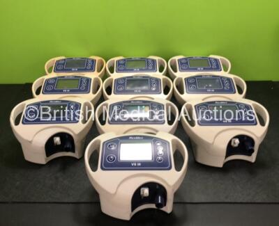 10 x ResMed VS III Ventilators (All Untested Due to Missing Power Supplies, 6 x Damaged Screens - See Photos) *in cage*