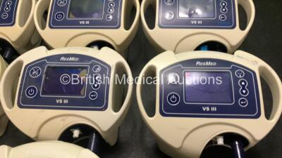 10 x ResMed VS III Ventilators (All Untested Due to Missing Power Supplies, 6 x Damaged Screens - See Photos) *in cage* - 6