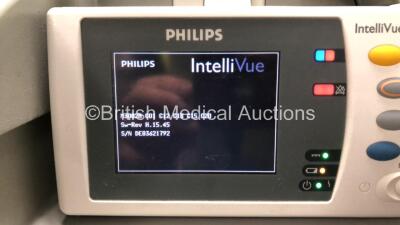 Philips IntelliVue MP30 Anesthesia Touch Screen Patient Monitor (Powers Up with Crack in Casing - See Photos) with 1 x Philips IntelliVue X2 Handheld Patient Monitor Including ECG, SpO2, NBP, Temp and Press Options (Powers Up) *SN DE72862545 / DE83621792* - 4