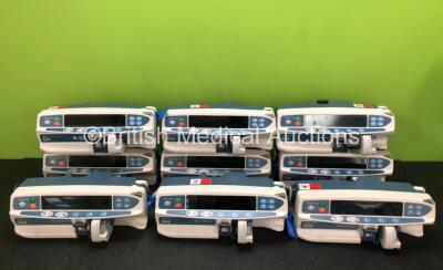 Job Lot Including 7 x CareFusion Alaris Plus GH Syringe Pumps, 1 x BD Alaris Plus GH Syringe Pump and 1 x BD Alaris Guardrails Plus Syringe Pump *SN 135129516 / 200008506 / 200014233 / 270052474 / 200027287 / 200004069 / 135107199 / 135169231 / 135092546*