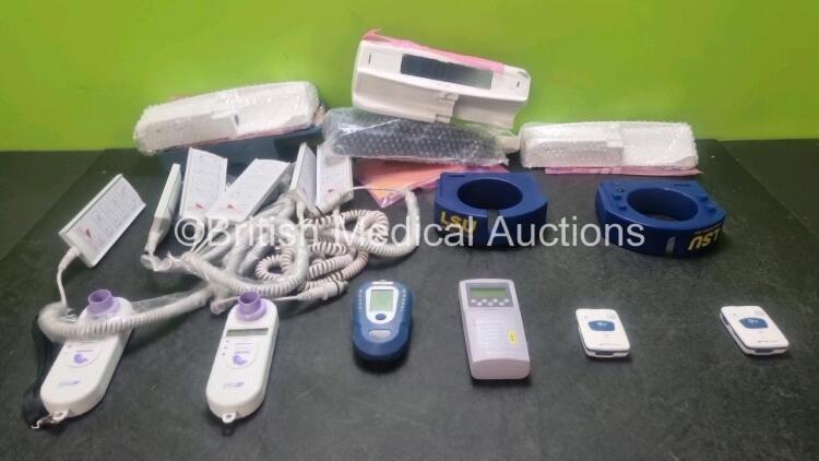 Mixed Lot Including 2 x LSU Suction Unit Inserts, 2 x Covid, 1 x ien Syringe Pump Spare Cases, 2 x Carefusion Baby C0 Spirometers, 2 x Sorin Microports, 1 x Nellcor N-65 OxiMax Pulse Oximeter and 6 x Park House HB756HX66 Remote Controls