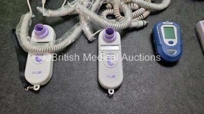 Mixed Lot Including 2 x LSU Suction Unit Inserts, 2 x Covid, 1 x ien Syringe Pump Spare Cases, 2 x Carefusion Baby C0 Spirometers, 2 x Sorin Microports, 1 x Nellcor N-65 OxiMax Pulse Oximeter and 6 x Park House HB756HX66 Remote Controls - 4