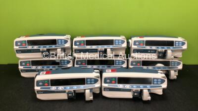 Job Lot Including 1 x BD Alaris CC Syringe Pump, 2 x CareFusion Alaris Plus GH Syringe Pumps, 5 x CareFusion Alaris Guardrails Plus GH Syringe Pumps band 1 x CareFusion Alaris GH Syringe Pump *SN 200014076 / 270014373 / 270018921 / 272028749 / 270019147 /