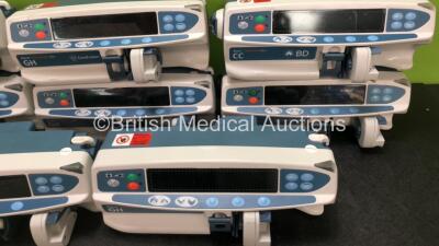 Job Lot Including 1 x BD Alaris CC Syringe Pump, 2 x CareFusion Alaris Plus GH Syringe Pumps, 5 x CareFusion Alaris Guardrails Plus GH Syringe Pumps band 1 x CareFusion Alaris GH Syringe Pump *SN 200014076 / 270014373 / 270018921 / 272028749 / 270019147 / - 4