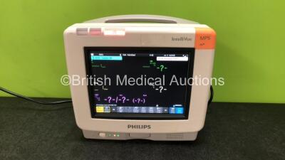 Philips IntelliVue MP5 Patient Monitor Including ECG, NBP, Press, Temp and SpO2 Options (Powers Up) *SN DE580A5913*