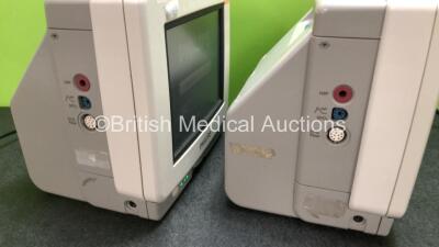 2 x Philips IntelliVue MP5 Patient Monitors Including ECG, NBP and SpO2 Options (Both Power Up, 1 x Damaged Casing - See Photos) *SN DE74808053 / de74808048* - 7