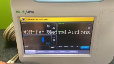 Mixed Lot Including 1 x Nihon Kohden Vismo Patient Monitor Including ECG, CO2, SpO2, NIBP and TEMP Options (Powers Up with Blank Screen) 1 x Welch Allyn 6000 Series Vital Signs Monitor with 1 x NIBP Hose and 1 x BP Cuff (Powers Up with Error and Damage-Se - 7