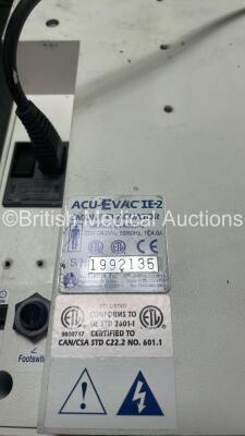 Mixed Lot Including 1 x CryoLogic-863 Freeze Control Unit (Powers Up) 1 x Luxo Surgical Light (Powers Up with Missing Stand) 1 x Acu Evac IE-2 Smoke Evacuator Unit (No Power) *SN R3502, 1992135* - 6