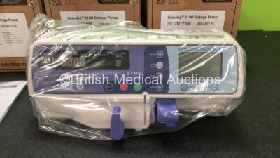 3 x Smiths Medical Graseby 2100 Syringe Pumps *Mfd - 2020* (Like New - In Boxes) *Stock Photo* - 2