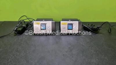 2 x ResMed Lumis 150 VPAP ST-A Units (Both Power Up) with 2 x Power Supplies *SN 22171371586 / 22181165706*