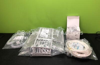 Job Lot Including 3 x Fisher & Paykel Plastic Baskets (Like New) 1 x Respironics Breathing Circuit, 3 x BPR Gas Hoses and 1 x Box of Hamilton Expiratory Valve Sets (Expire 2025)