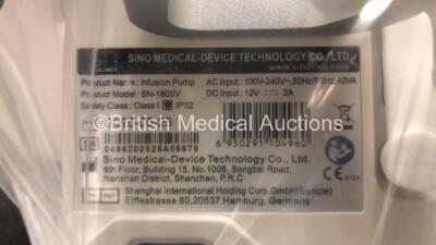 4 x Sino Medical SN-1800V Infusion Pumps with User Manuals in Boxes *Mfd - 2020* (Like New - In Boxes) - 6