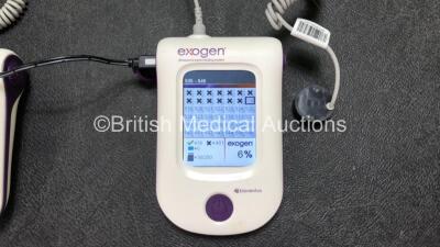 2 x Exogen Bioventus Ultrasound Bone Healing Systems with 2 x Power Supplies and Accessories (Both Power Up) - 3