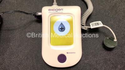 2 x Exogen Bioventus Ultrasound Bone Healing Systems with 2 x Power Supplies and Accessories (Both Power Up) - 4