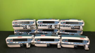 Job Lot Including 8 x CareFusion Alaris Syringe Pumps and 1 x Cardinal Health Syringe Pump (2 x Alaris Plus CC - 7 x Alaris Plus GH)