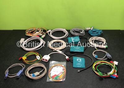 Job Lot of Patient Monitoring Cables and Cuffs