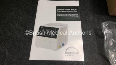 Lowenstein Prisma Vent Aqua Humidifier with Accessories and User Manual in Box (Excellent Condition in Box, 2 Pin Power Supply - See Photos) - 4