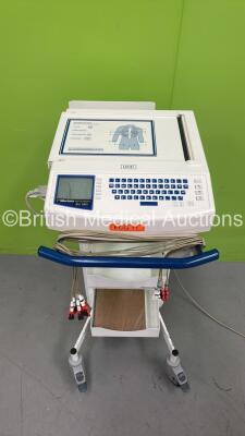 Mortara ELI 250 ECG Machine with 10 Lead ECG Leads (Powers Up)