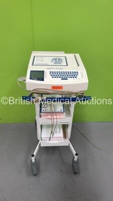 Mortara ELI 250 ECG Machine with 10 Lead ECG Leads (Powers Up)