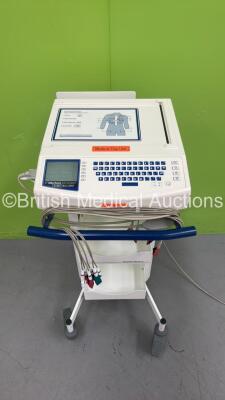 Mortara ELI 250 ECG Machine with 10 Lead ECG Leads (Powers Up)