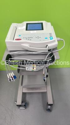 GE MAC 1200ST ECG Machine on Stand with 10 Lead ECG Leads (Powers Up) *550055913*